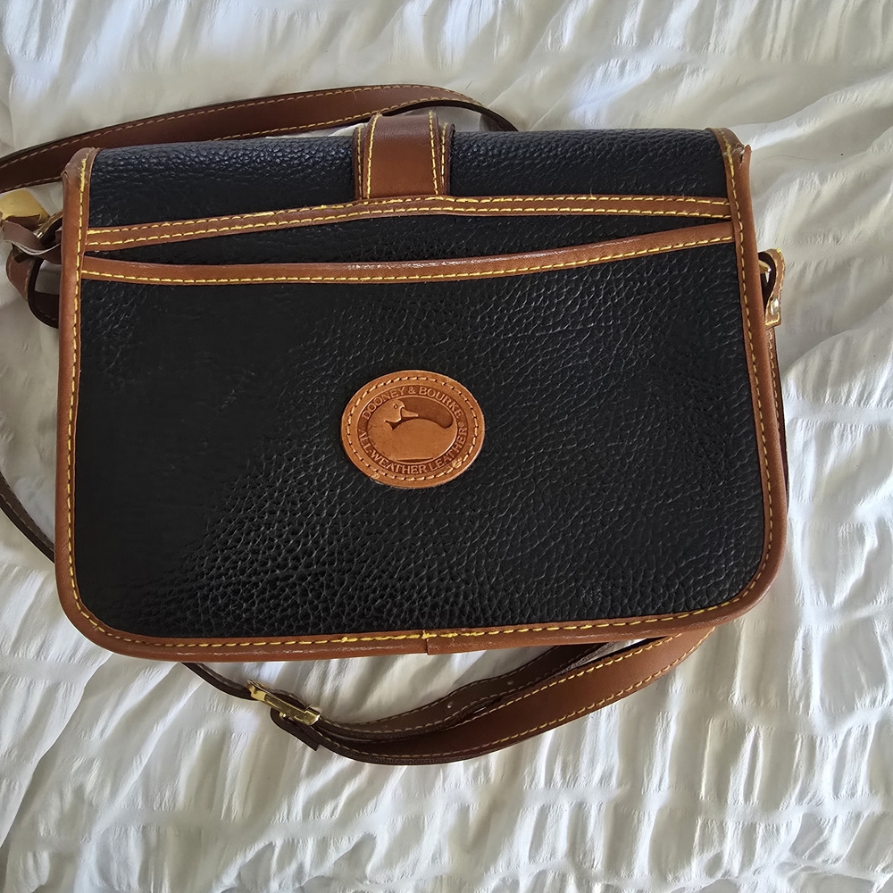Dooney & Bourke Black and Brown Crossbody Bag